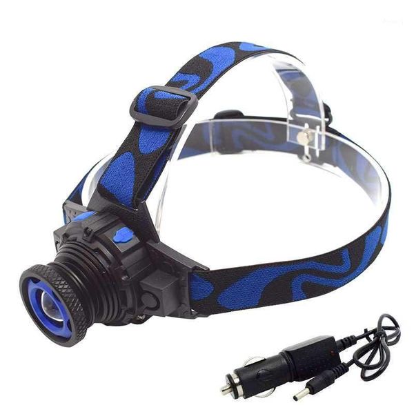 

headlamps xpe q5 3-mode led headlight built-in battery rechargeable head lamp zoom light torch with car charger for working running1