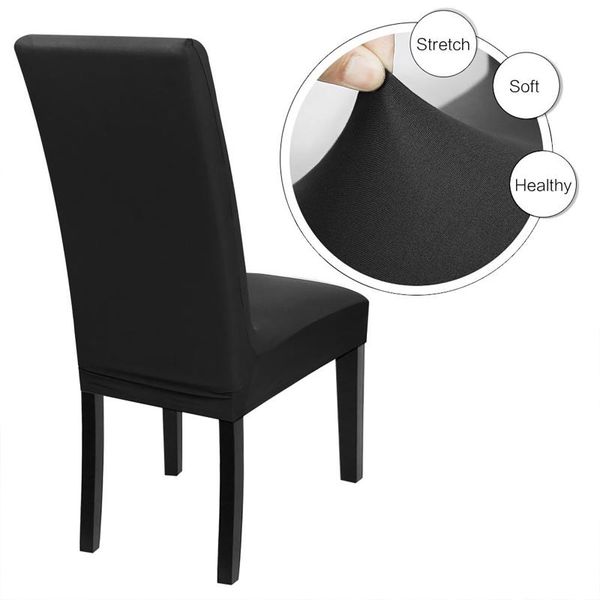 

chair covers black dining elastic protector set water-repellent stretch decoration seat slipcover for el party banquet