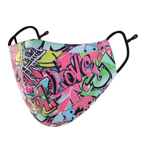 

printed 3d ear hanging washable pattern dustproof polyter cotton mask