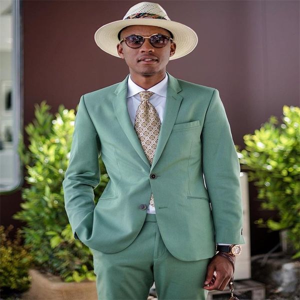 

men's suits & blazers chic green business men blazer 2 piece beach groomsmen tuxedos for wedding formal prom suit (jacket+pants) street, White;black