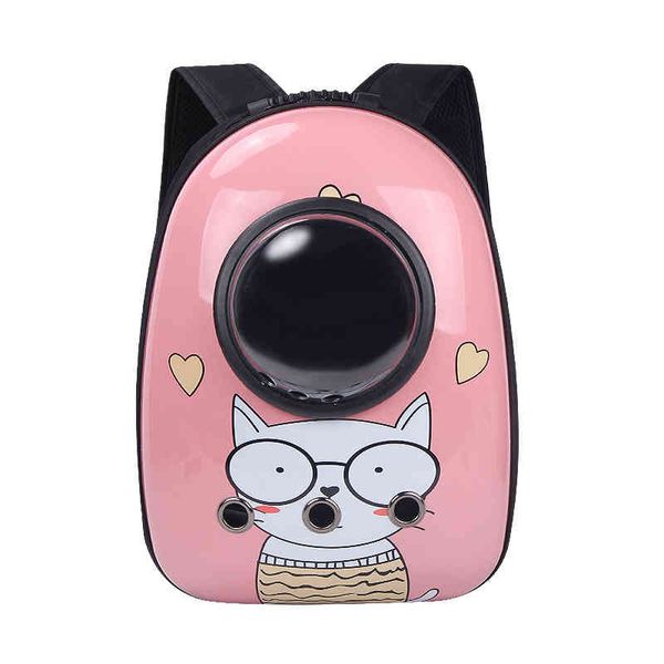 

pet bag cute pc plastic capsule breathable cat dog out portable backpack, Black;red