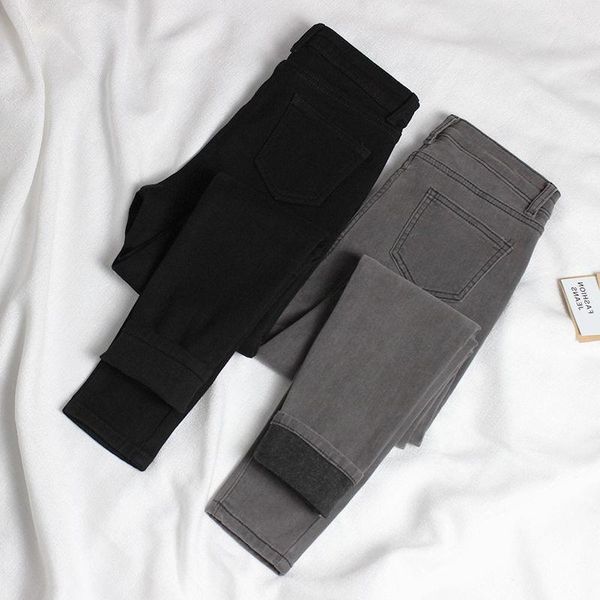 

woman jeans pants high waist stretch skinny tappered pants, Blue