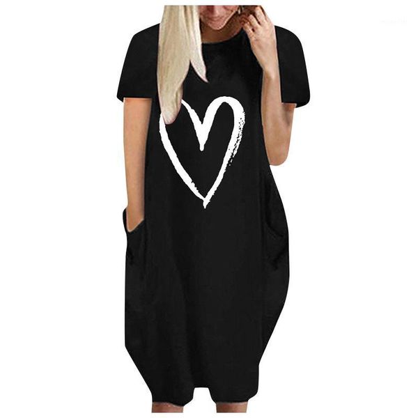 

fashion dress women print loose plus size dresses long sleeve o-neck casual party 2021 spring jan 28th, Black;gray