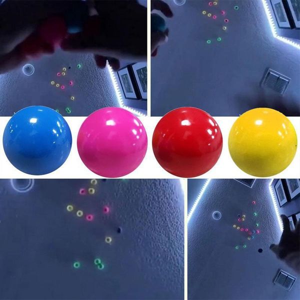

luminous ceiling balls stress relief sticky ball glued target ball light decompression balls slowly squishy glowing in dark toys for kids