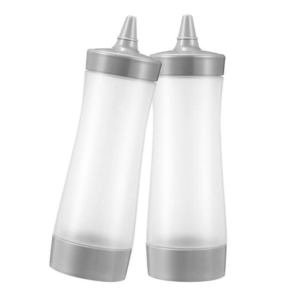 

storage bottles & jars 2pcs ketchup squeeze practical baking tools sauce dispensers (grey)