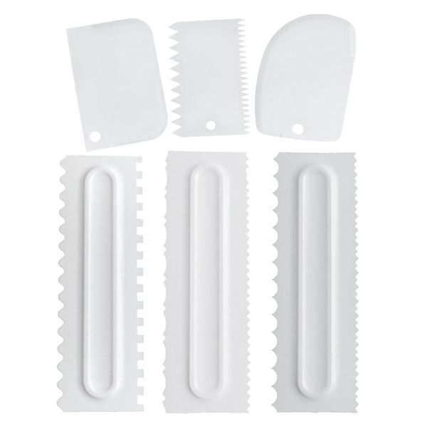 

other bakeware 6 pcs cake scraper set tools,icing decorating comb and smoother, plastic sawtooth,kitchen baking mold diy tool