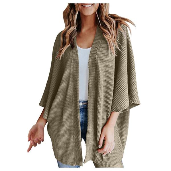 

women's jackets fashion streetwear bat sleeve solid open front cardigan asymmetric hem women blouse coat chaqueta mujer #8, Black;brown
