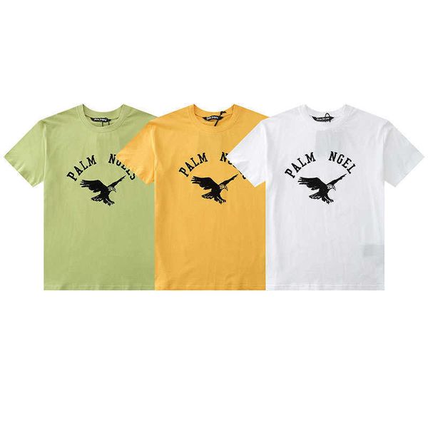 

short ins fashion pa/lm sleeve pa angel brokenhead bear casual hip hop high street couple t-shirt 9c7m, White;black