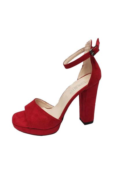 

sandals women's red platform heels single band, Black