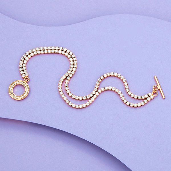 

link, chain fashion simple style gold ladies bracelet, Black