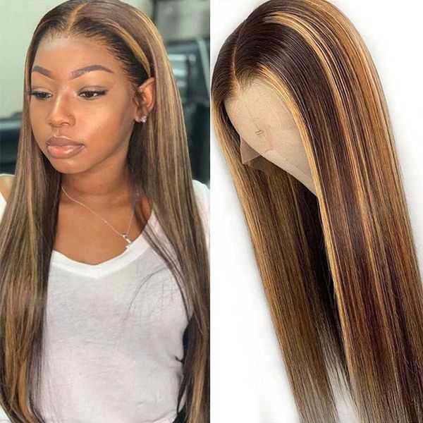 

chemical fiber headgear front lace can grow straight hair women's wig, Black