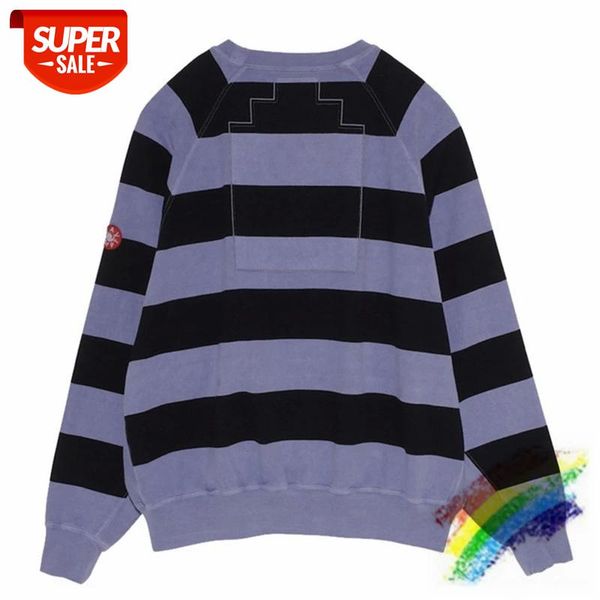 

c.e cavempt 18aw stripe overdye crewneck men woman 1:1 wash sweatshirts cav empt hoodie #yl4o, Black