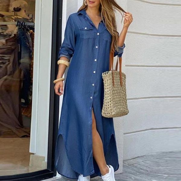 

ethnic clothing s-4xl plus size african dresses for women shirt style button dress ladies casual long street commuter print, Red