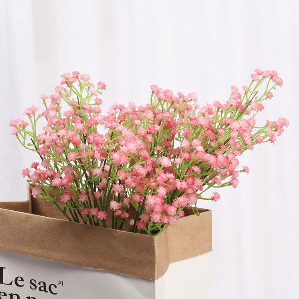 

decorative flowers & wreaths 3bunch/set plastic artificial flower gypsophila vivid fake plant floral bouquets wedding supplies home decor di