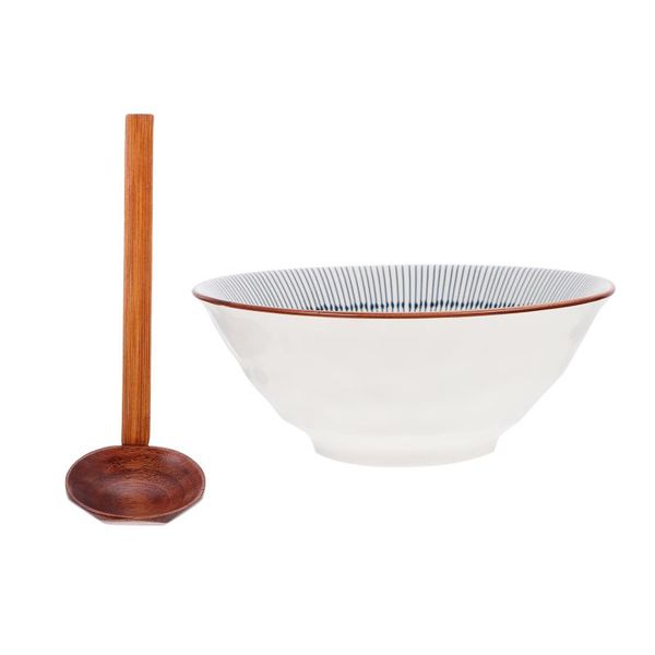 

bowls ceramic noodle bowl multi-function ramen instant with spoon