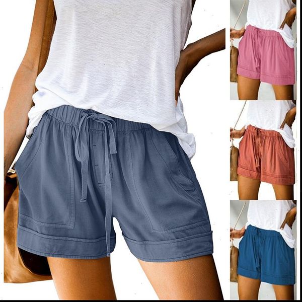 

womens summer causal shorts women plus size high waist shorts drawstring short pants fashion loose short pants womens shorts, White;black