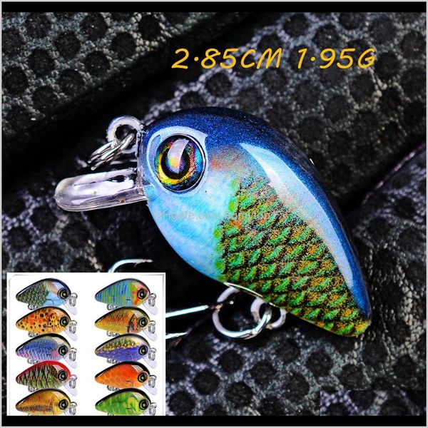 

10 color crank plastic hard baits & lures 2.85cm 1.95g 14# single fishing hooks pesca fishing tackle kl_58 ghlo7 uc98n
