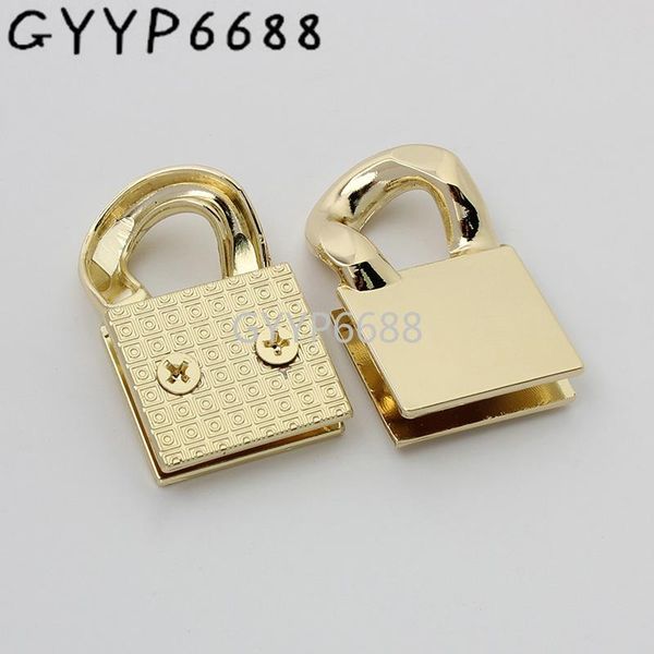 

bag parts & accessories 10-30pcs light color 23*38mm 11mm inner hanger connector for leather metal handle connection buckle purse, Black