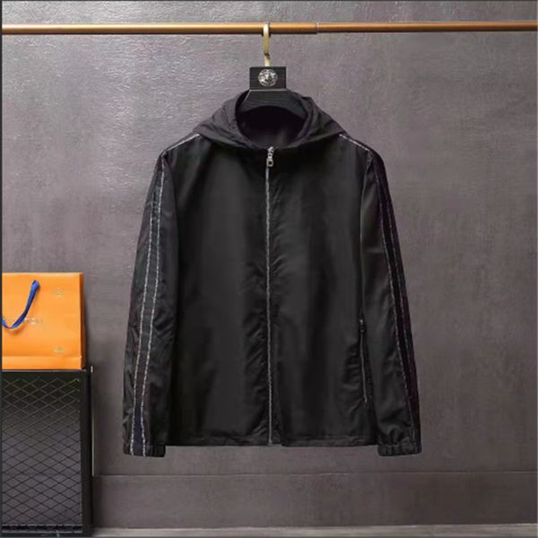

mens et hooded autumn and winter style for men windbreaker coat long sv 2021fashion ets with zippers letters printed outwears digner coats, Black;brown