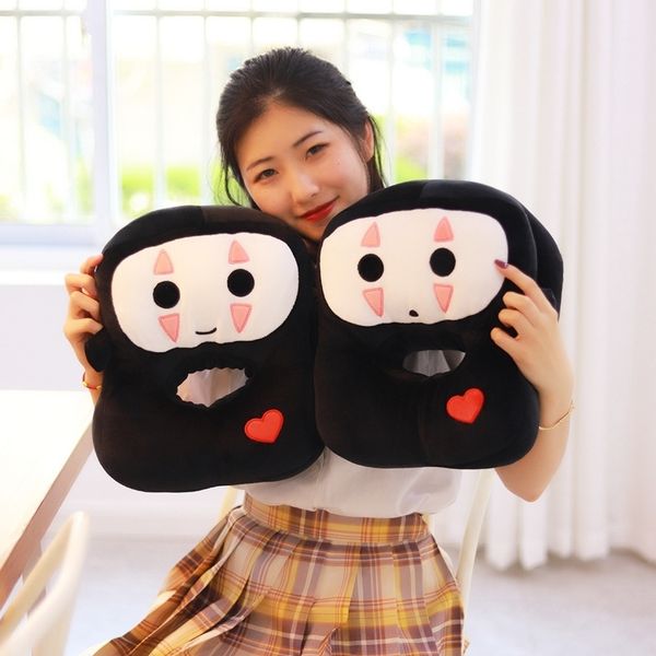 

japanese animation hayao miyazaki chihiro faceless men's nap ghost face doll pillow plush toy