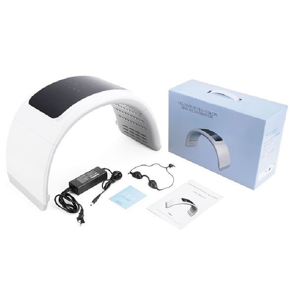 

led skin rejuvenation folding seven-color skin rejuevnator light facial therapy machine facial mask with seven modes anti-aging therapy devi