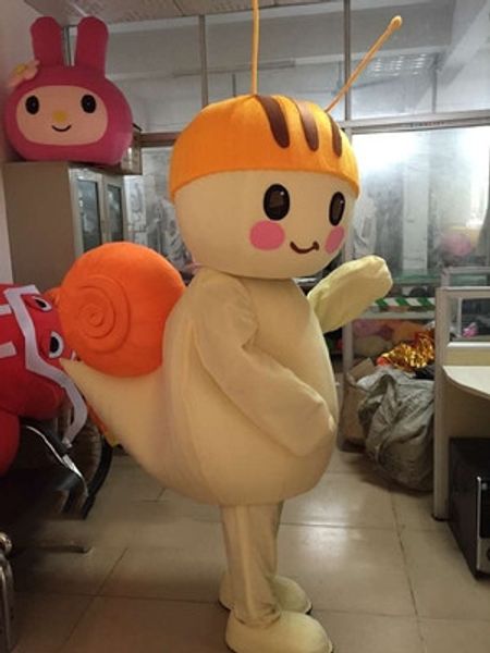 

mascot costumes new snail mascot costume cartoon character costume mascot costume halloween party stage performance dress, Red;yellow