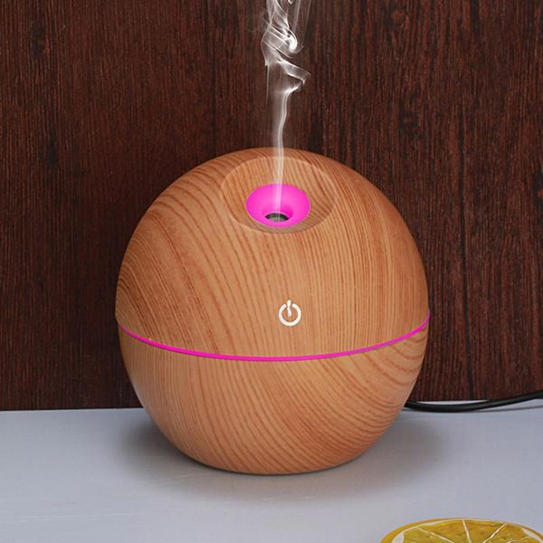 

130ml usb aroma essential oil diffuser ultrasonic mist humidifier air purifier 7 color change led night light for office quiet