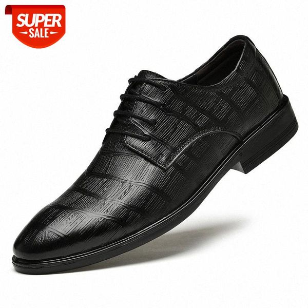 

men's spring and autumn leather shoes #we6e, Black