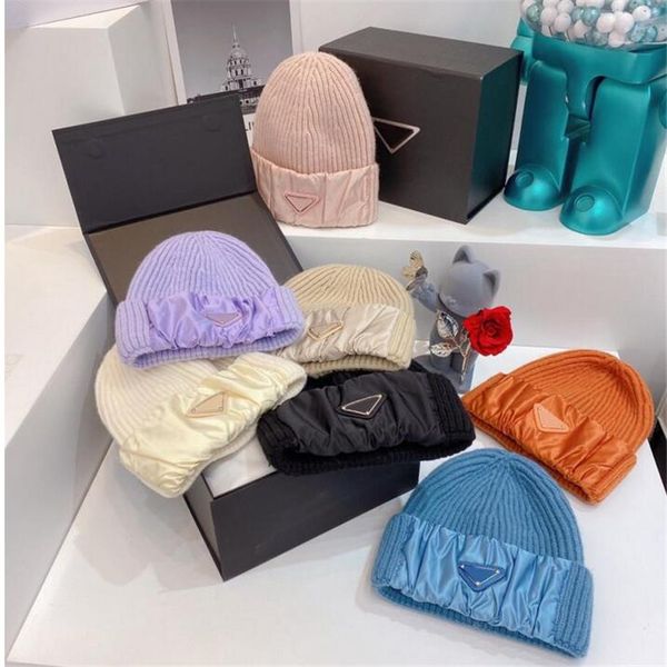 

2022 classic designer winter beanie men women cap luxury skull hat knitted caps ski hats snapback mask fitted cashmere casual outdoor high q, Blue;gray