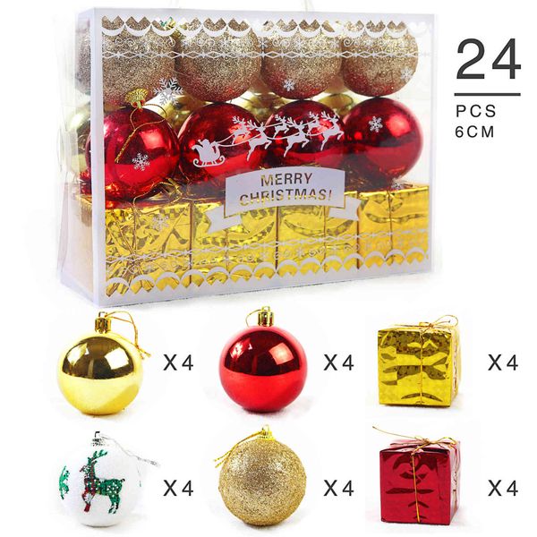 

christmas ball set 6cm foam plastic luminous ball ornaments pendant props