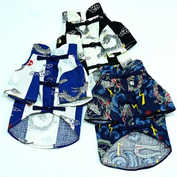 

dog apparel chinese style pet shirt comfortable summer clothes puppy accessory thin cat t-shirt