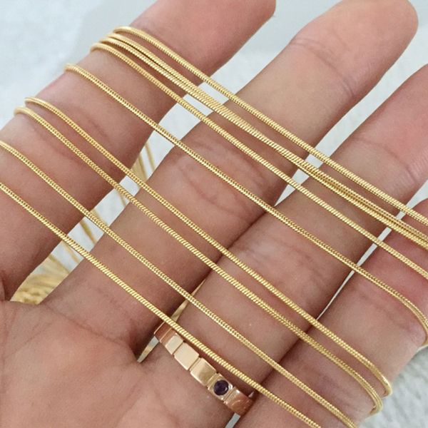 

1mm gold filled chain snake stamp:1/20 14kgf, Silver