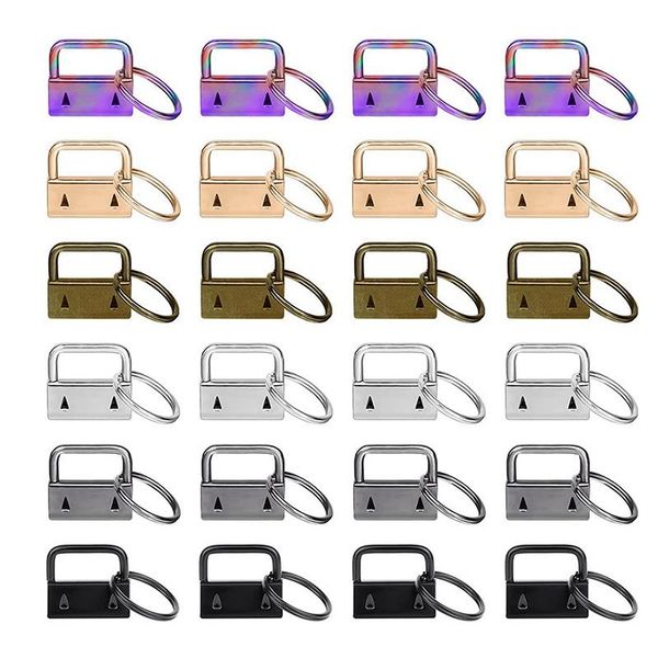 

jewelry pouches, bags key fob hardware, 84pcs 1 inch wristlet keychain fob, keyfob hardware kit for wrist strap chain, Pink;blue