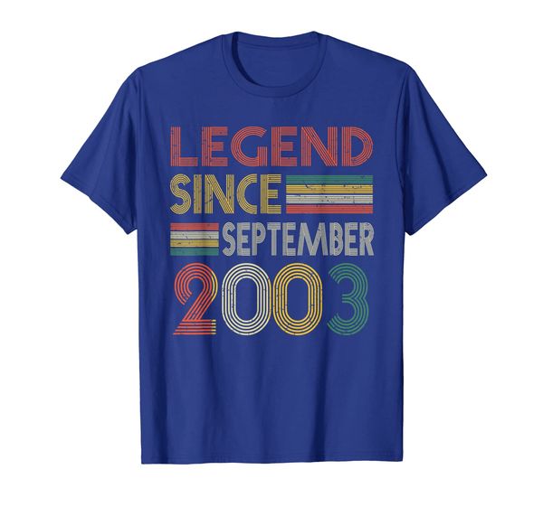 

legend since september 2003 shirt-16th birthday gift shirt, White;black