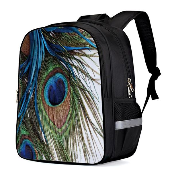 

backpack peacock feather toddler boy girl elementary school kindergarten
