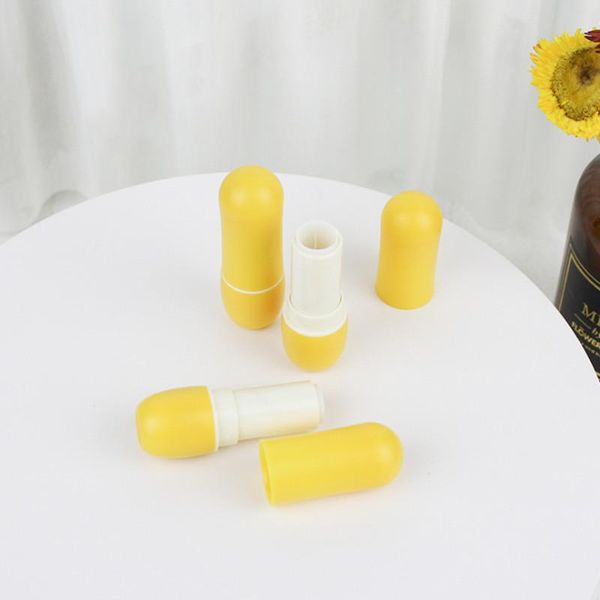 

storage bottles & jars wholesale 12.1mm empty lipstick tubes lipblam packaging diy yellow package lipgloss makeup packing