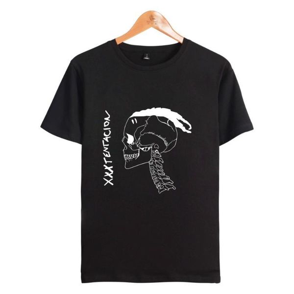

2021 t-shirt rap printing fashion cotton neck xxxtentacion summer funny t o hip-hop shirts short-sleeved women men clothes sanpq, Black