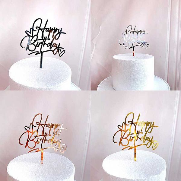 

acrylic happy birthday cake er cupcake dessert party decor supplies