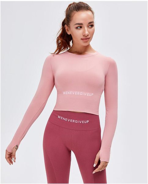 

trendy leisure net celebrity yoga wear women's long-sleeved seamless sportswear slim running fitness fashion tight yoga, White