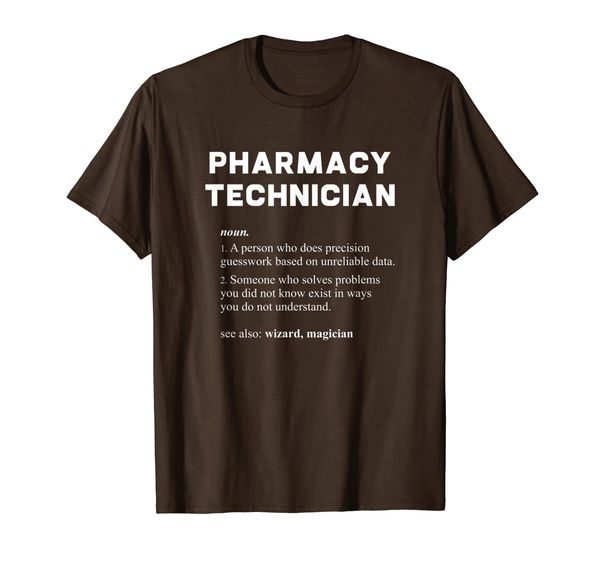 

pharmacy technician - funny dictionary definition t-shirt, White;black