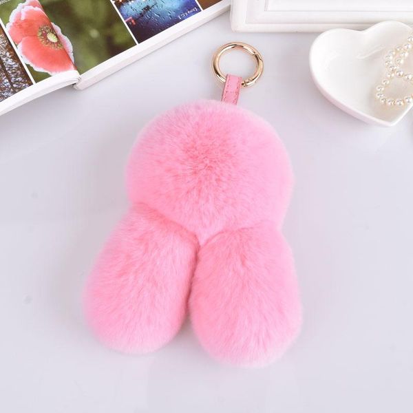 

keychains real rex fur keychain bag pendant, Silver