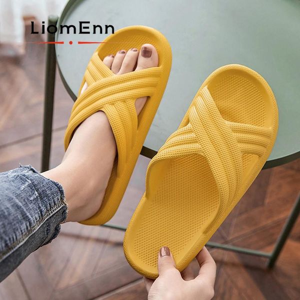 

slippers eva home women men house bathroom indoor summer slides beach shoes woman sandals 2021 big size 36-45, Black
