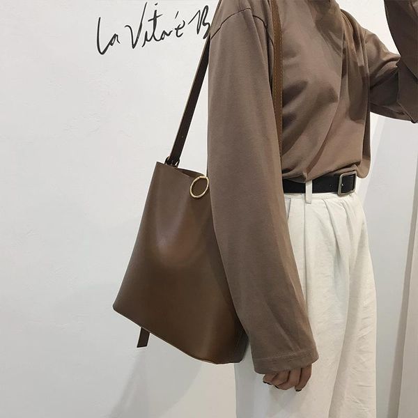 

large capacity bag women's 2021 new bucket bag korean versatile one shoulder