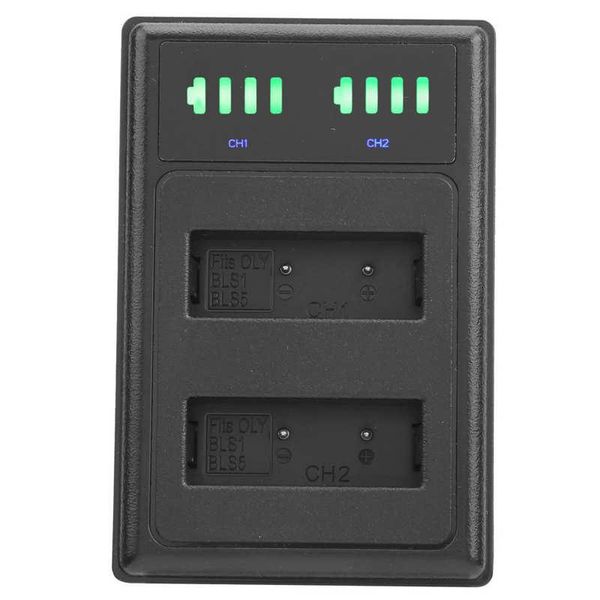 

charging seat double fast charger micro type-c lcd display for ps-bls1/bls5 camera battery foto studio new