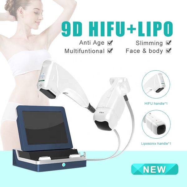 

professional 9d body slimming machine hifu face lifting wrinkle removal 2in1 liposonix fat removal ultrasound beauty device