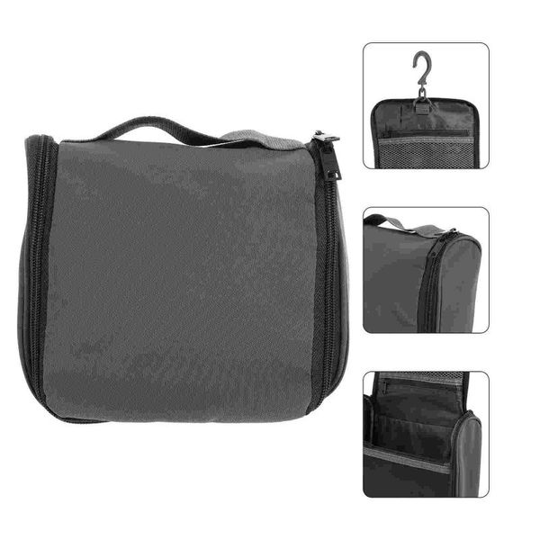 

storage bags 1pc handheld bath bag convenient makeup travel cosmetics (grey)