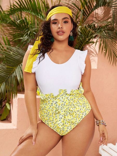 

plus size one-pieces f3rm#, Black