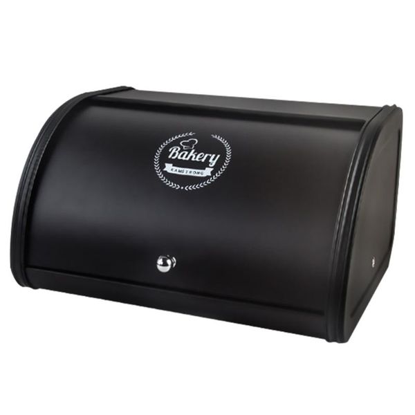 

storage bottles & jars 1pc bread box household bin practical food container (black)