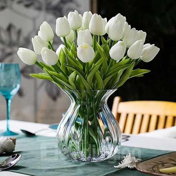 

decorative flowers & wreaths 5/10pcs tulips artificial flower bouquet real touch tulip for home pu fake wedding decoration
