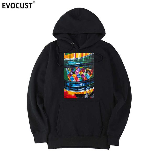 

f1 ayrton senna art combed cotton hoodie for men and women, unisex, brazilian painting, Black